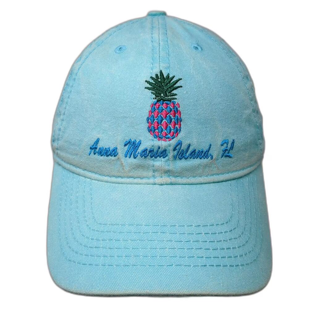 Alvin's Island Anna Maria Island Pineapple Hat Blue Baseball Cap OS Strapback
